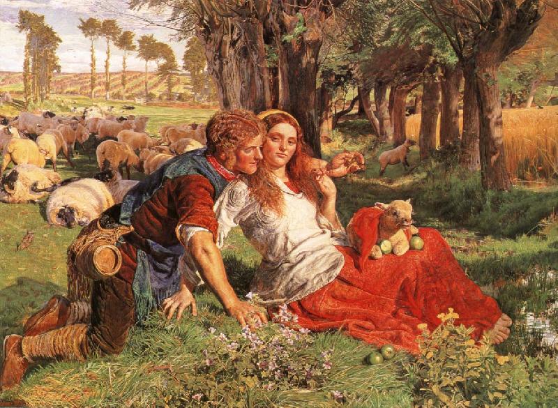 William Holman Hunt The Hireling Shepherd oil painting picture